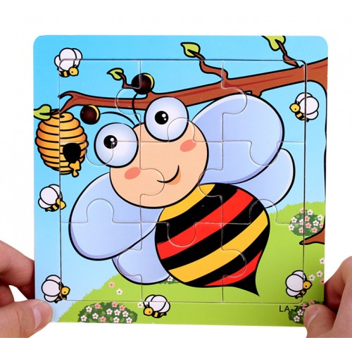 EVERY FAMILY - 24 Styles Wooden Kids Jigsaw Puzzles Toys With Animals Little Bee